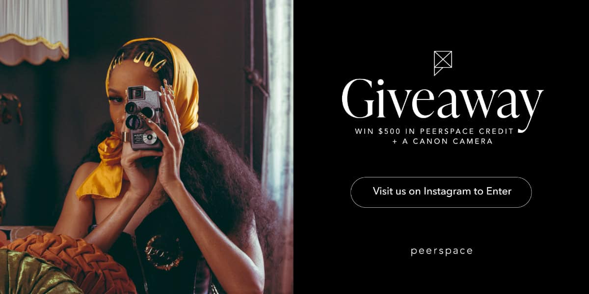 peerspace giveaway banner image