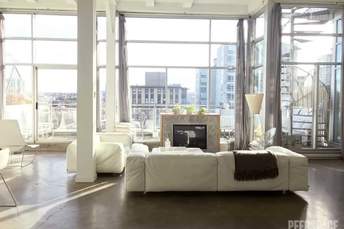 Vancouver White Loft with Elegant yet Raw Style