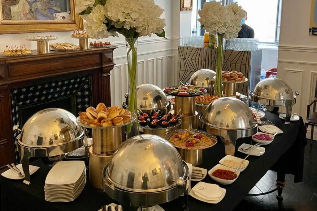 paris apartment buffet spread