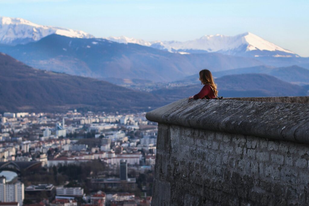 Grenoble avec vue sur les Alpes