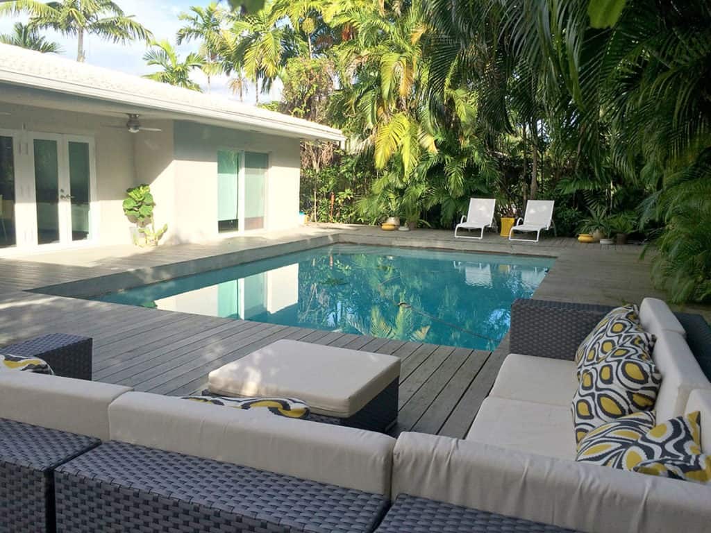 mid century house with pool miami rental