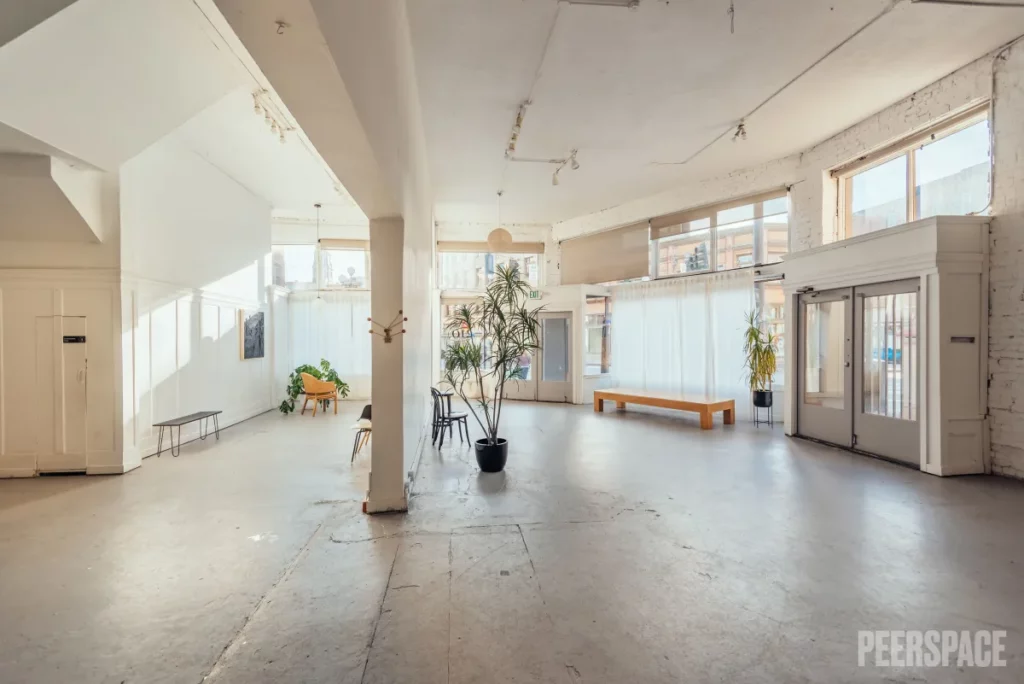 industrial all-white downtown studio in Seattle