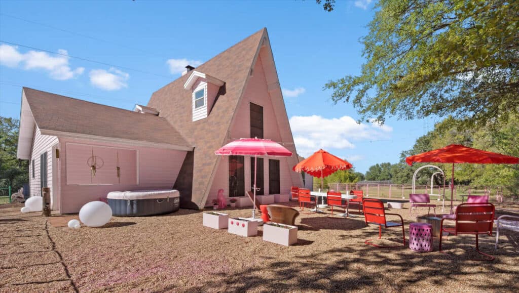 Step Inside This Month’s Wow Space: An All-Pink A-Frame Featured on HGTV | Peerspace