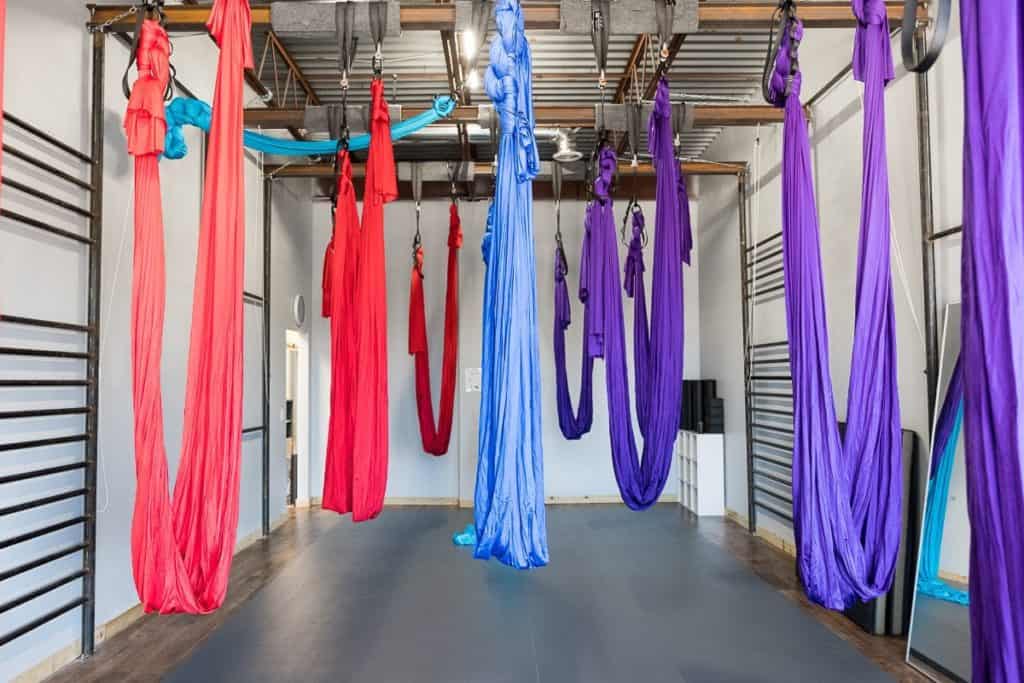 Boutique style pole and aerial fitness studio dallas rental