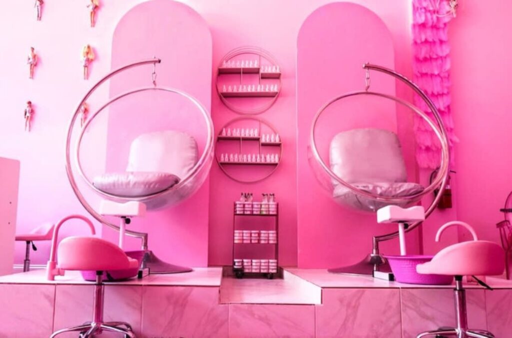 Downtown Pink Palace salon chairs