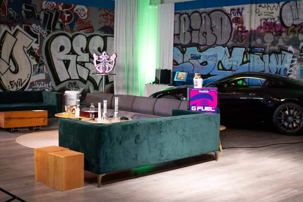 Edgy Graffiti Walled Event Space los angeles rental