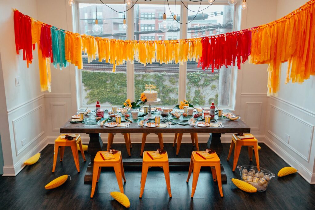 Gourmet Kitchen in Wicker Park with party decor