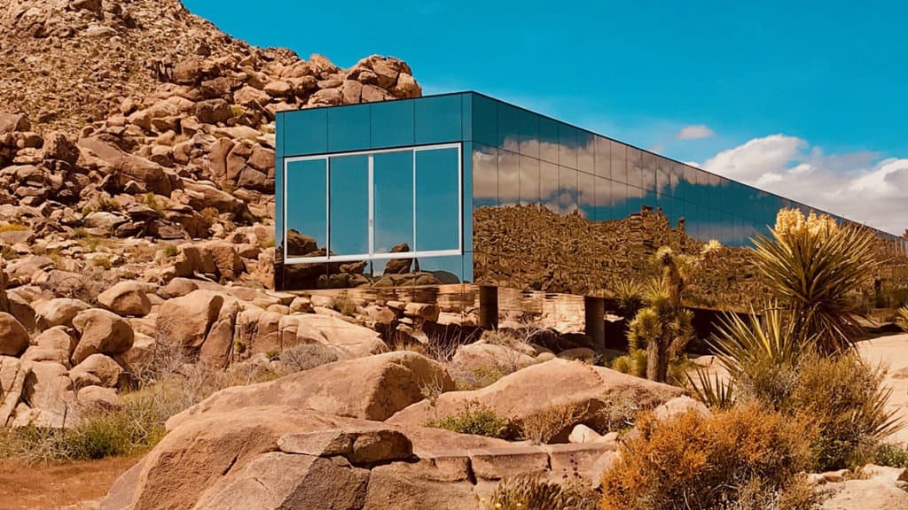 Invisible House mirrored joshua tree rental