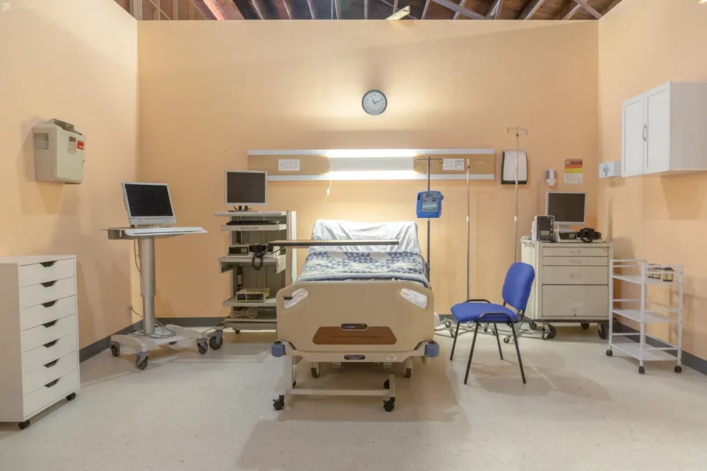 modern hospital set for tv and film in LA