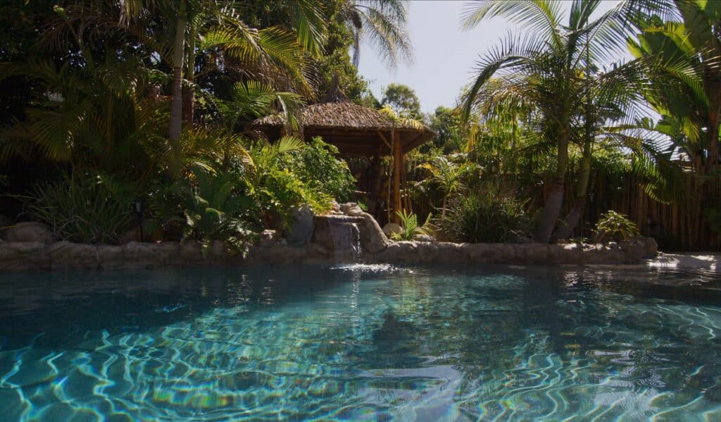 Lush Tropical Theme including Lagoon Pool los angeles rental