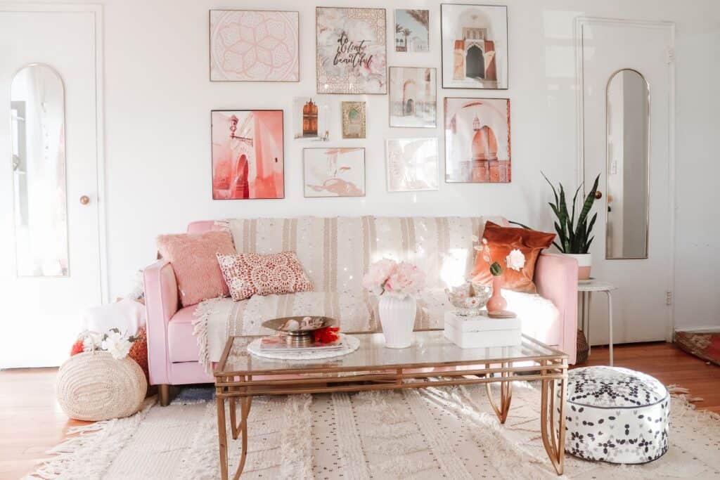 Moroccan Boho Pink Studio new york rental