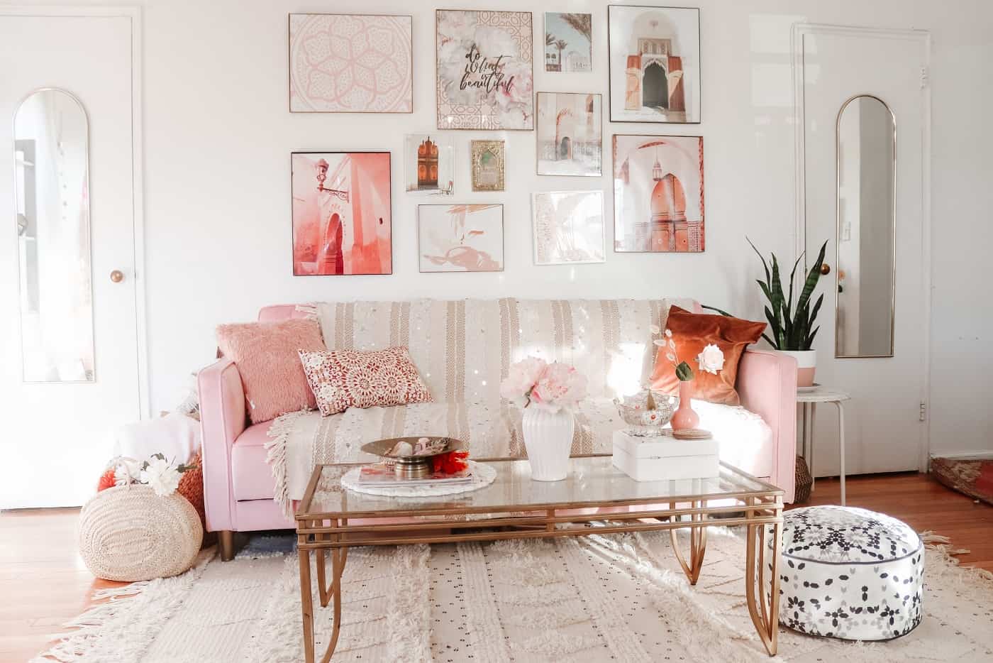 Moroccan Boho Pink Studio new york rental