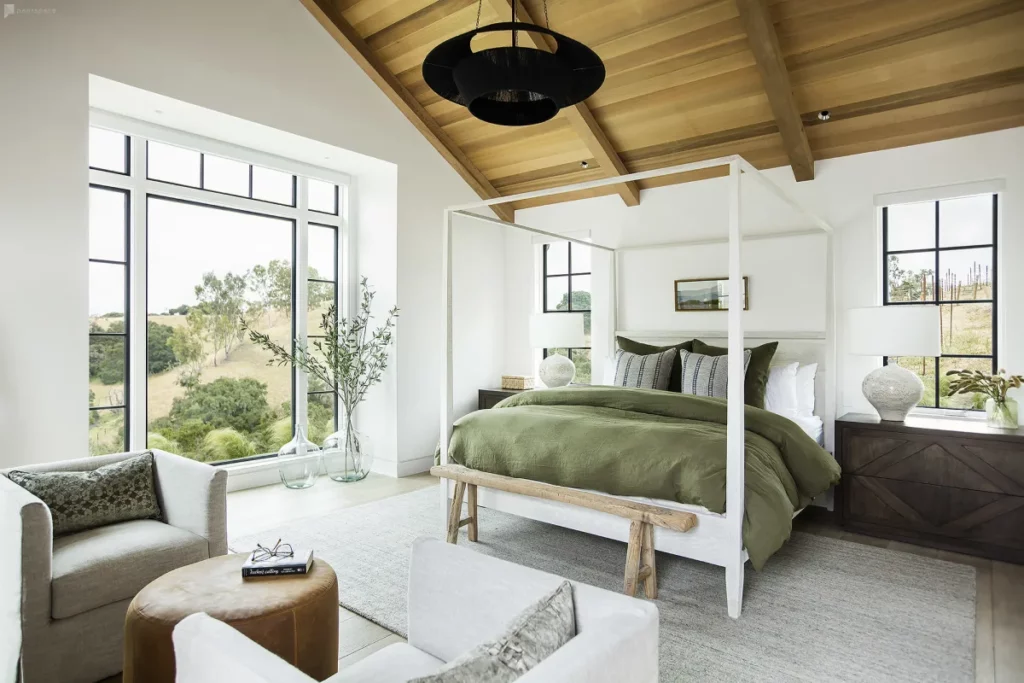 bedroom in Oak Moss Ranch in Santa Ynez, CA