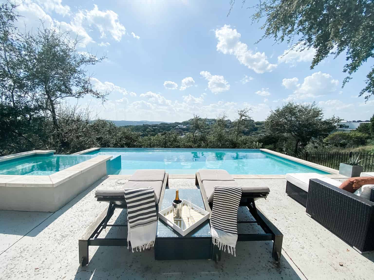 Pool with a View! Modern light-filled home with 2 decks austin rental