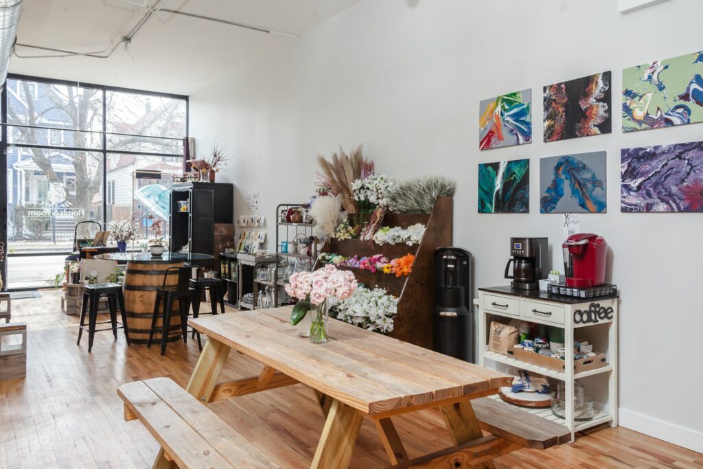 Rustic Urban Flower Shop chicago rental