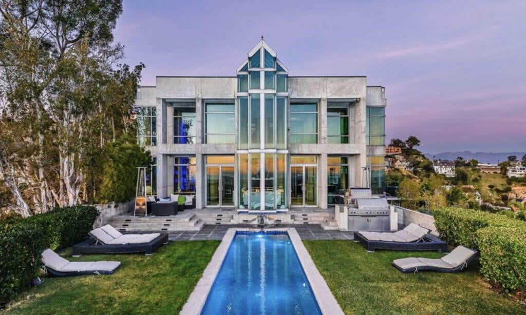 Skyline Views los angeles mansion with a pool