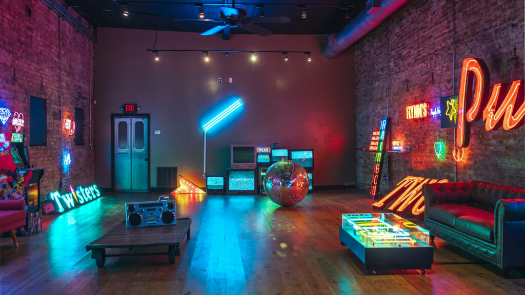 Spacious Studio Space Filled with Neon atlanta rental