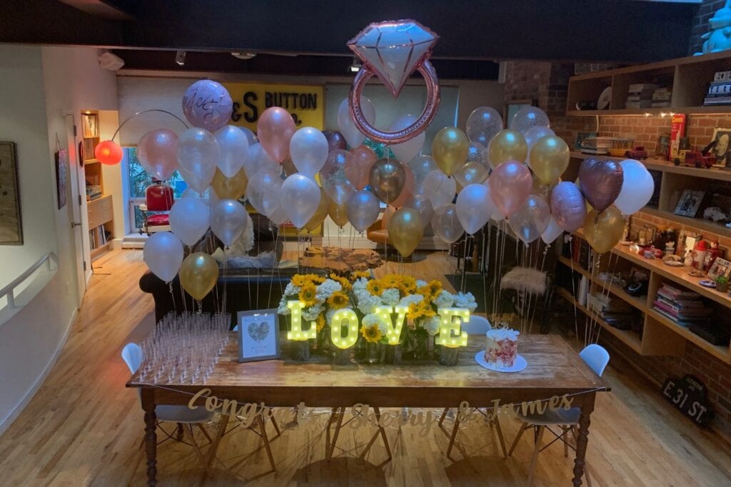 party table at a Spectacular East Village Townhouse