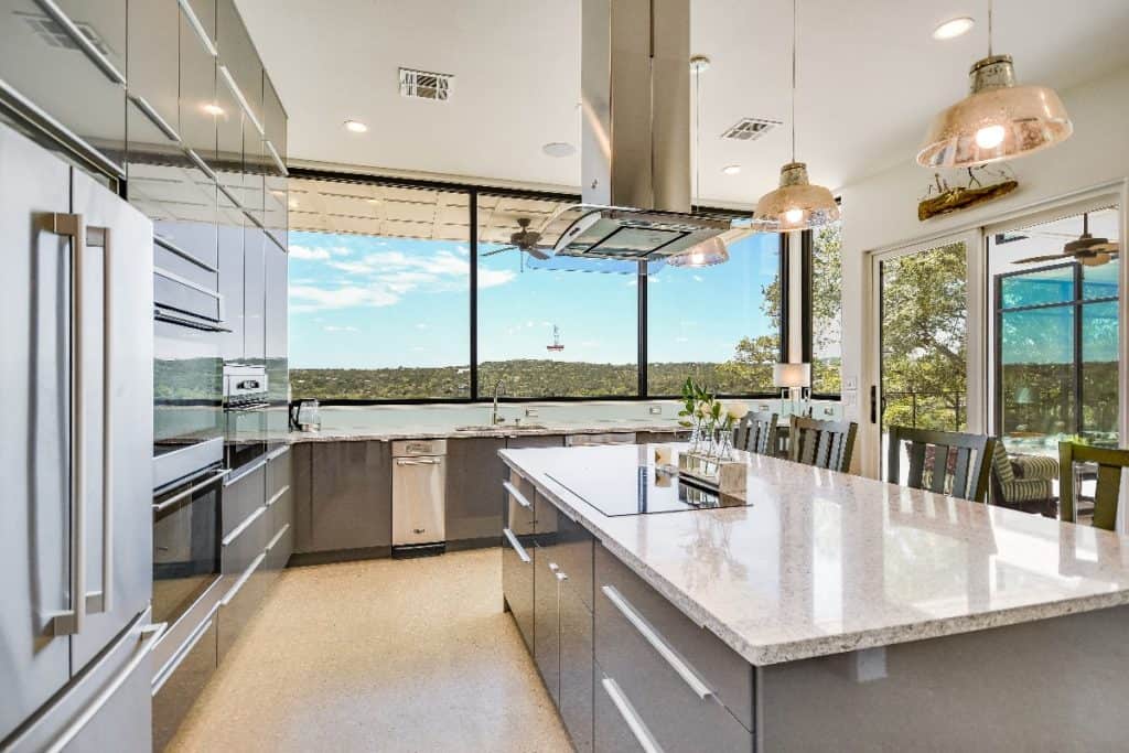 Stylish modern cliff top house austin rental 