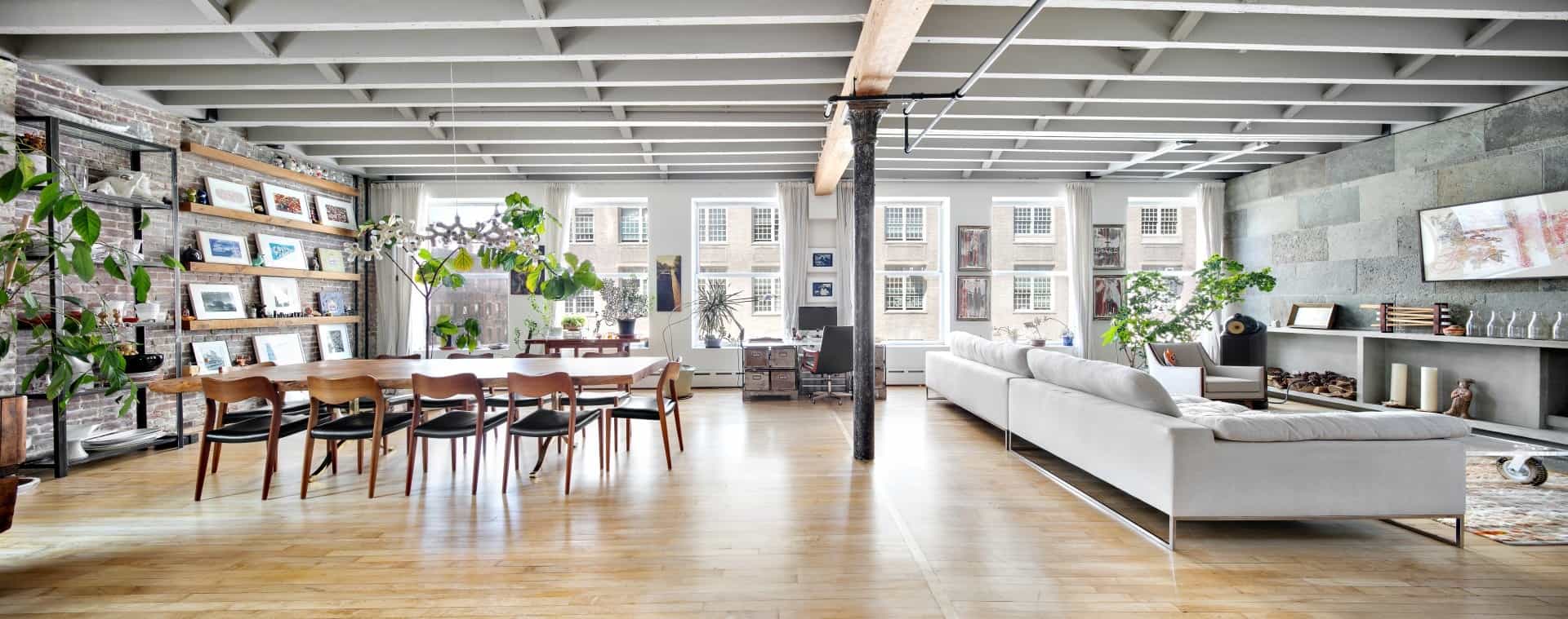 Sun Drenched Meticulously Designed Lower East Side Loft nyc new york city rental