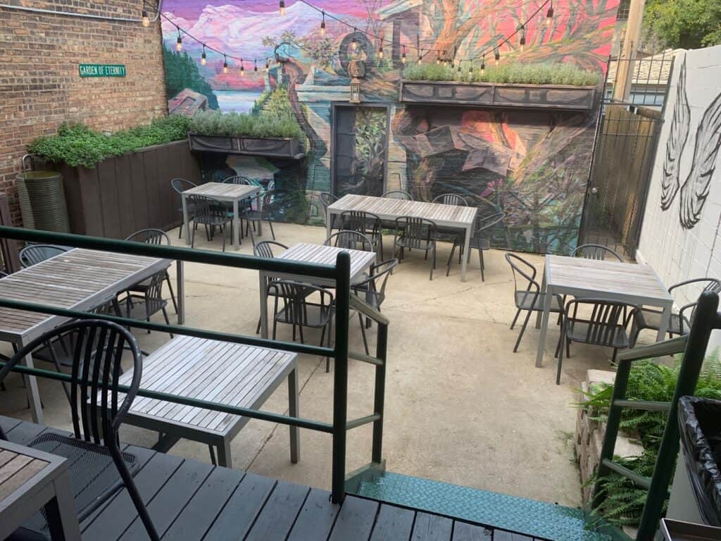 “The Garden of Eternity”- Lincoln Park Hidden Oasis Patio and Cafe chicago rental