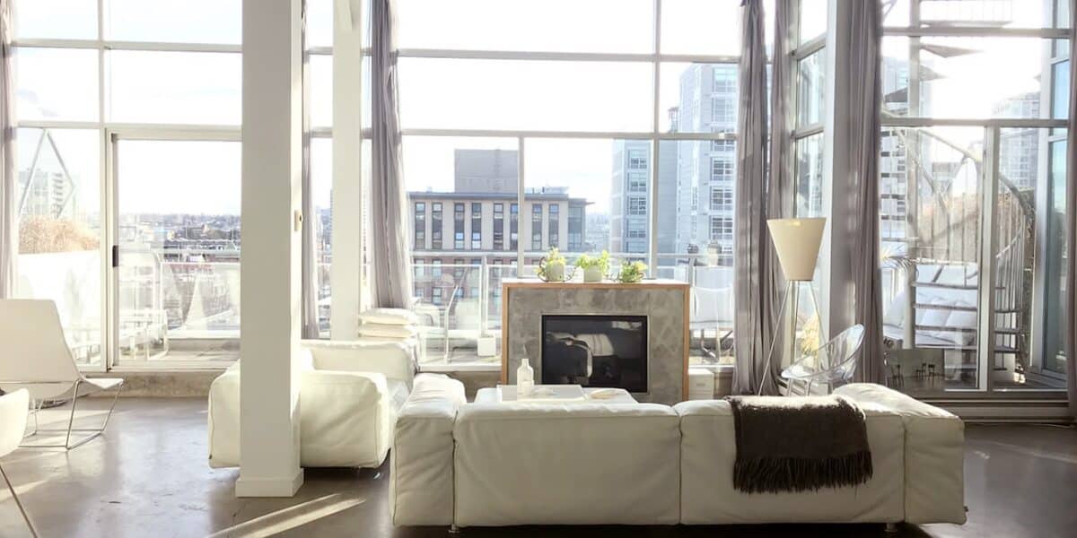 Vancouver White Loft with Elegant yet Raw Style rental