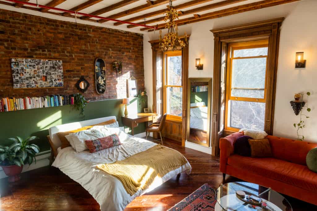 Warm Sunny Classic Brooklyn Pre-War Brownstone Apartment new york city rental