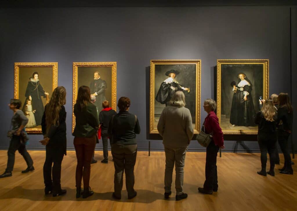 rembrandt paintings in a museum