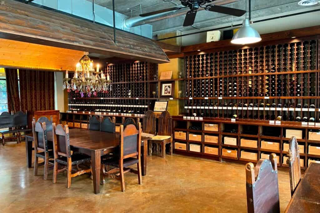 elegant european style wine cellar