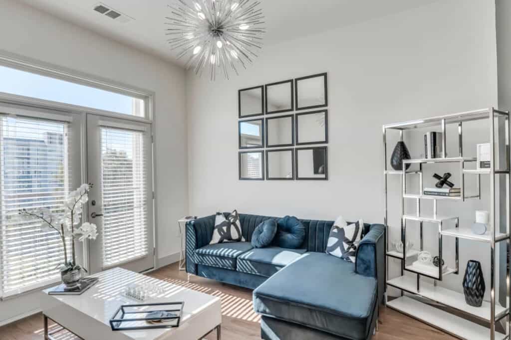 lux blue condo in atlanta