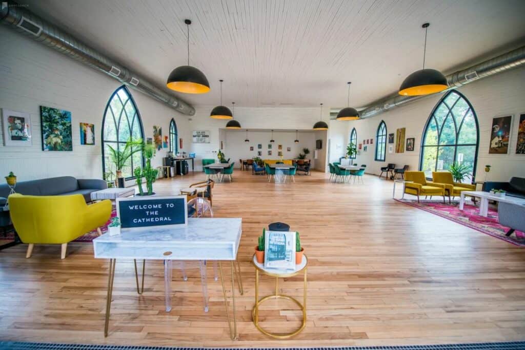 converted church event space in Austin