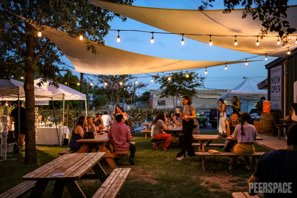 Outdoor Cider Garden with Covered Tent