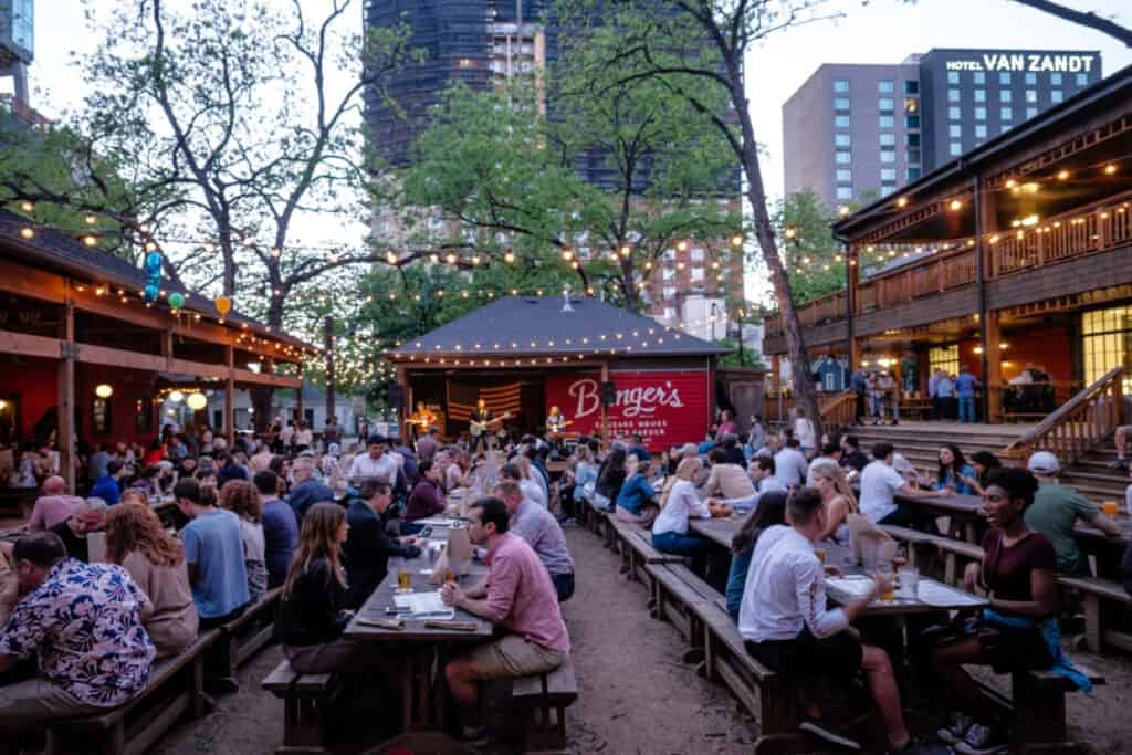 historic german beer hall in downtown austin