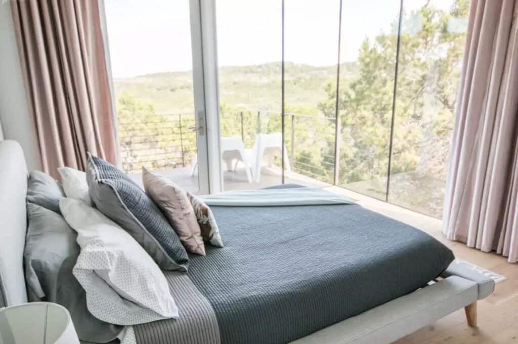 austin hill country home with a view bedroom