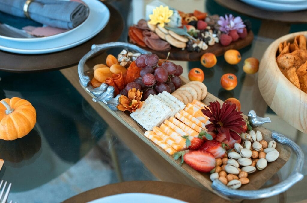 autumn food spread