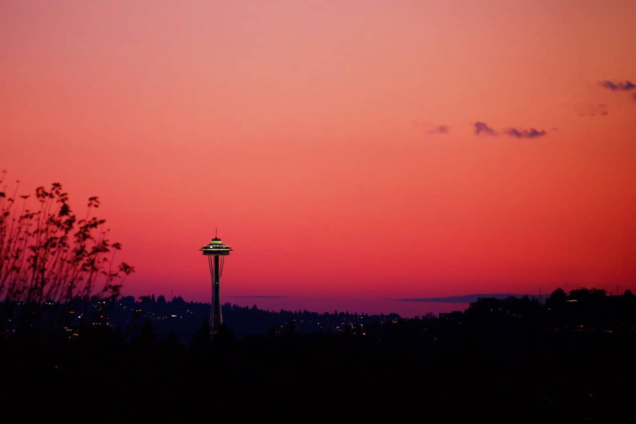 seattle skyline nighttime