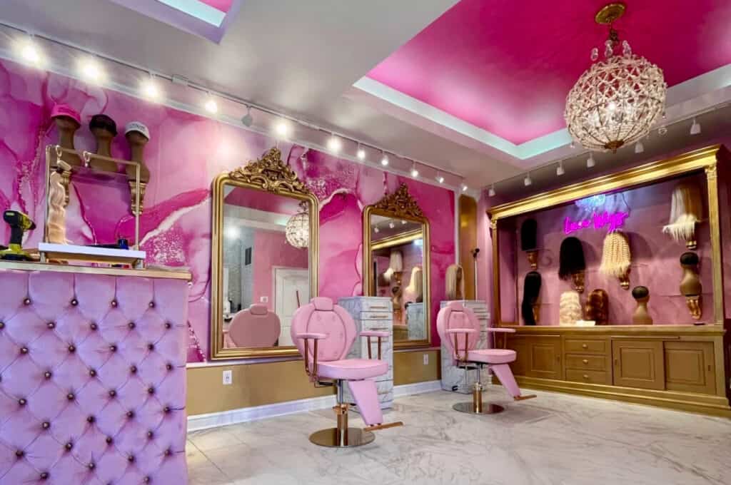 pink photo salon in Baltimore