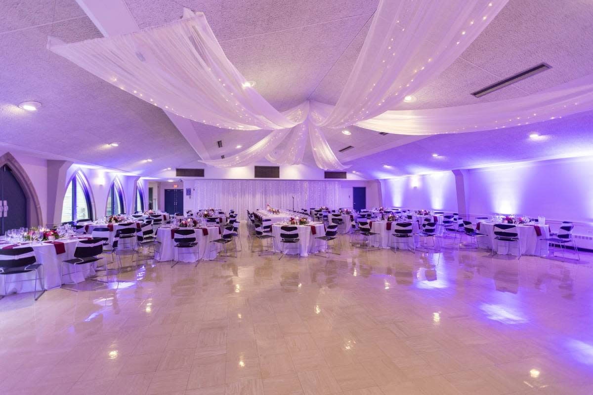 Guests celebrating at an Atlanta bar and bat mitzvah party
