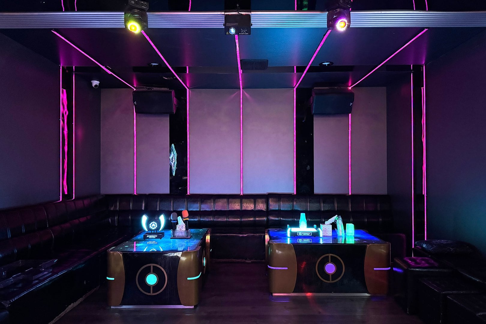 Bar and bat mitzvah party decor set up in a Dallas venue