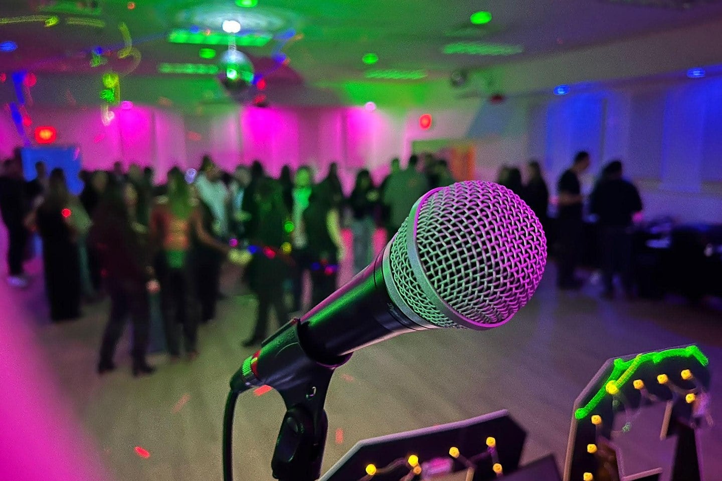 Bar and bat mitzvah dance floor and lounge in Los Angeles