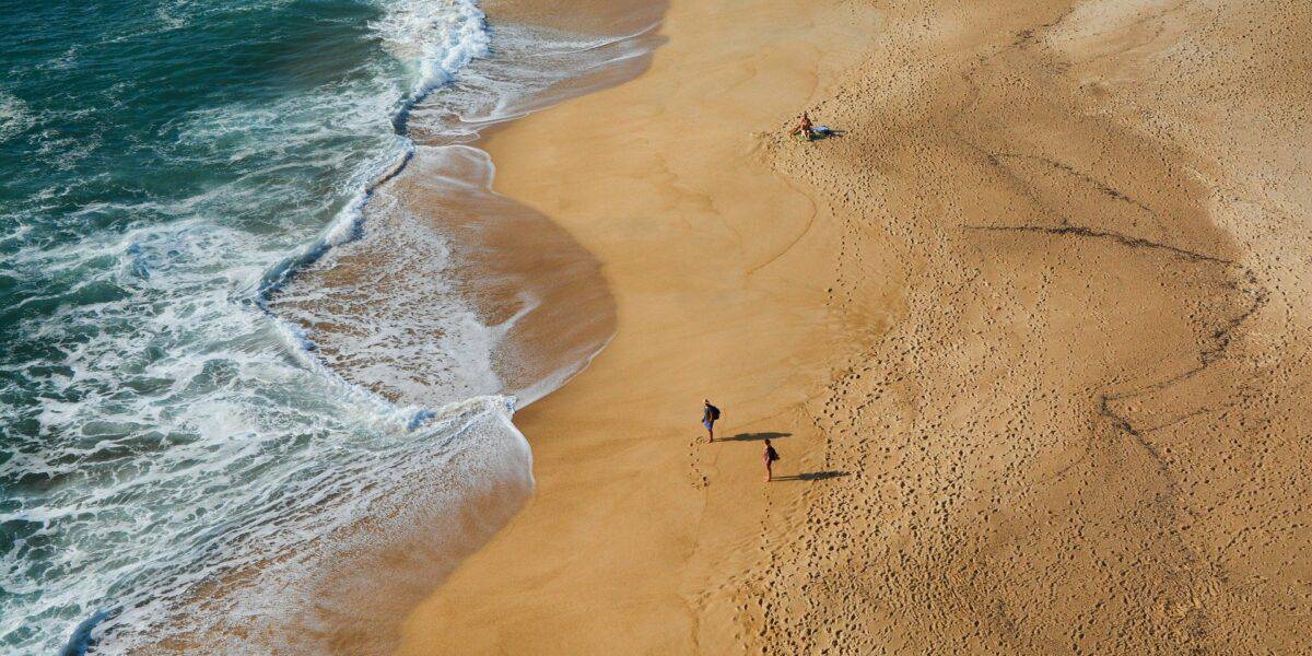 aerial view of beach