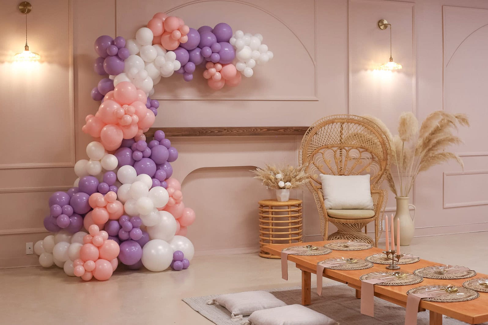 Colorful birthday celebration decor arranged by birthday party planners in Michigan