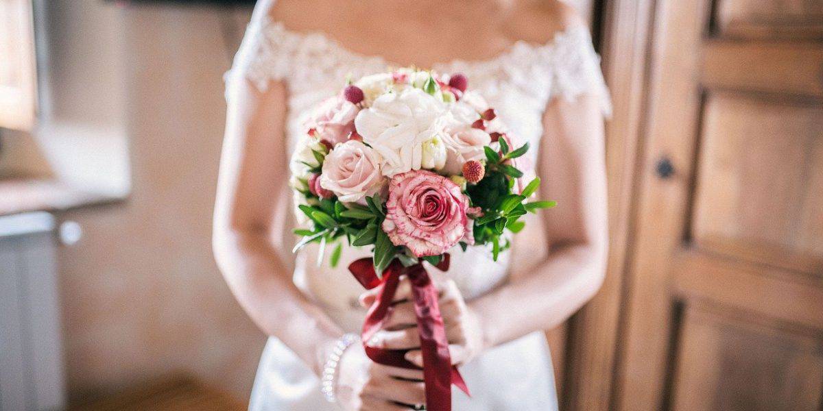 bride with bouquet