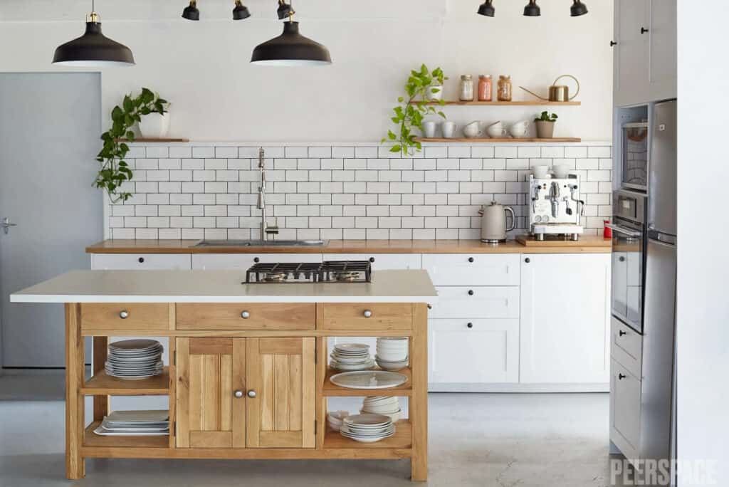 a modern studio kitchen for events and productions