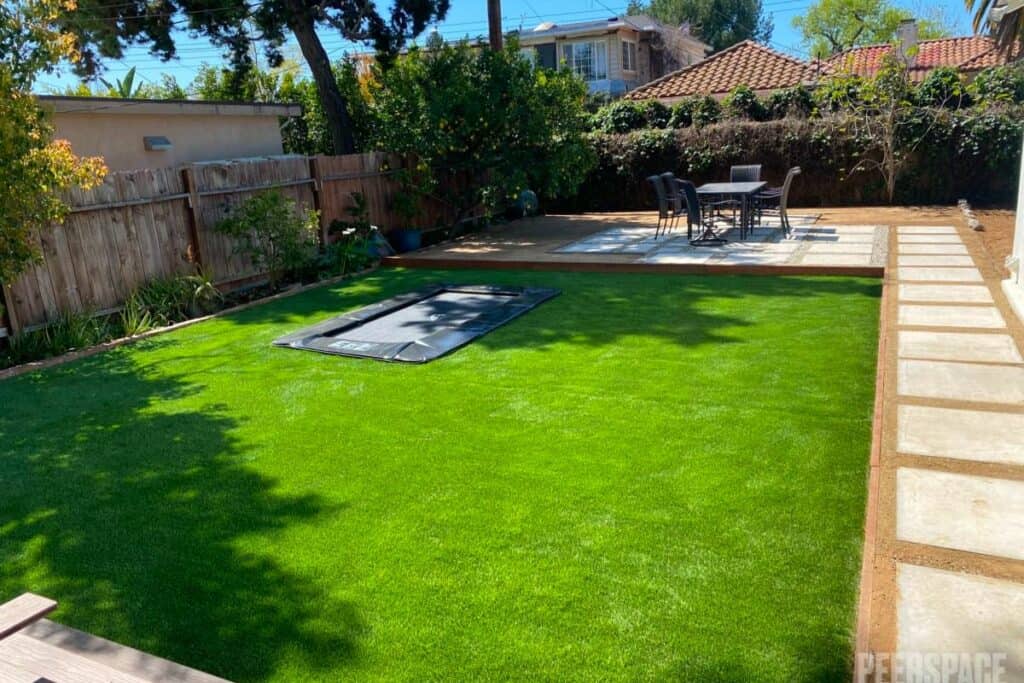 Modern oasis with In-Ground Trampoline