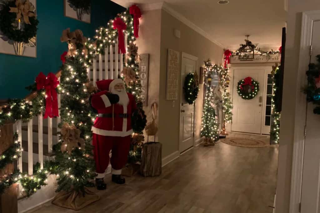 a home decorated with christmas decor