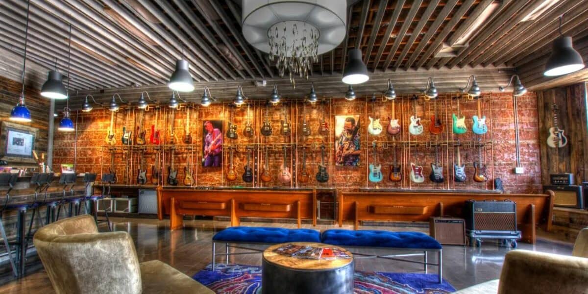 cool rock themed cafe