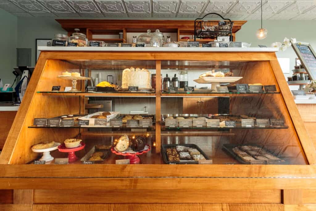 a bakery display case