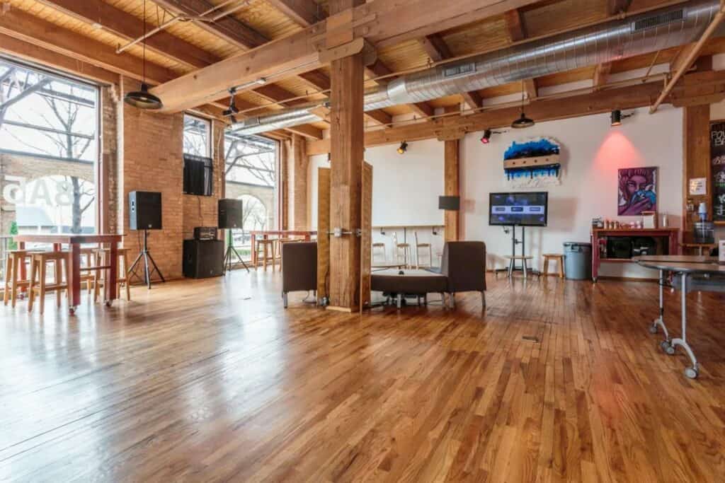 wood loft event space