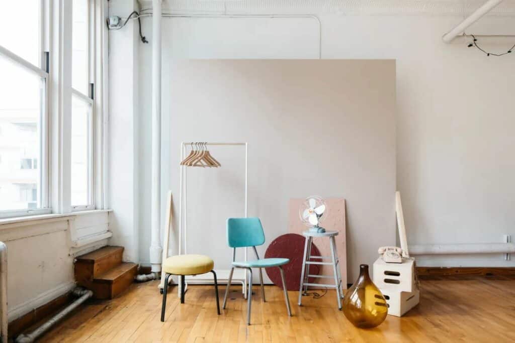 a minimalist photo studio